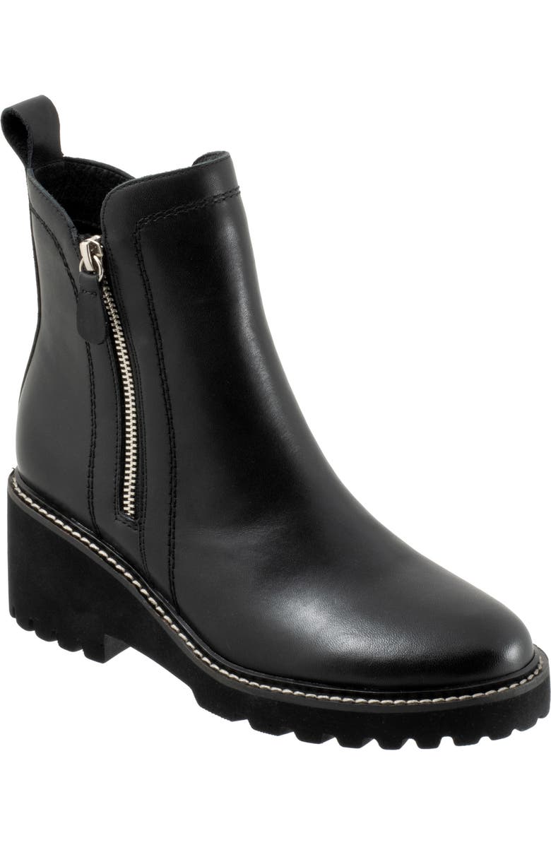 EOS FOOTWEAR Parson Lug Sole Bootie, Main, color, Black