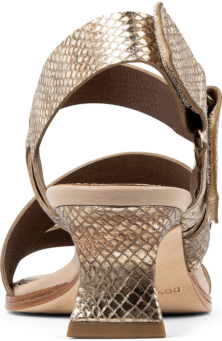 Donald Pliner Fisherman Kitten Heel Sandal, Alternate, color, Platino Embossed