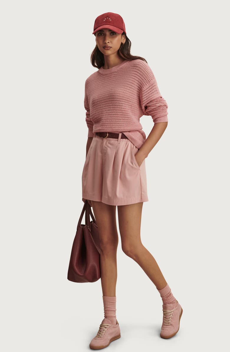 Varley Kershaw Crewneck Sweater, Alternate, color, Brandy Rose