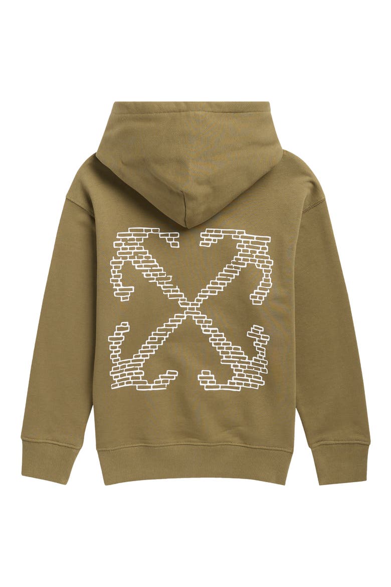Kids' Logo Graphic Hoodie, Alternate, color, ARMY OLIVE