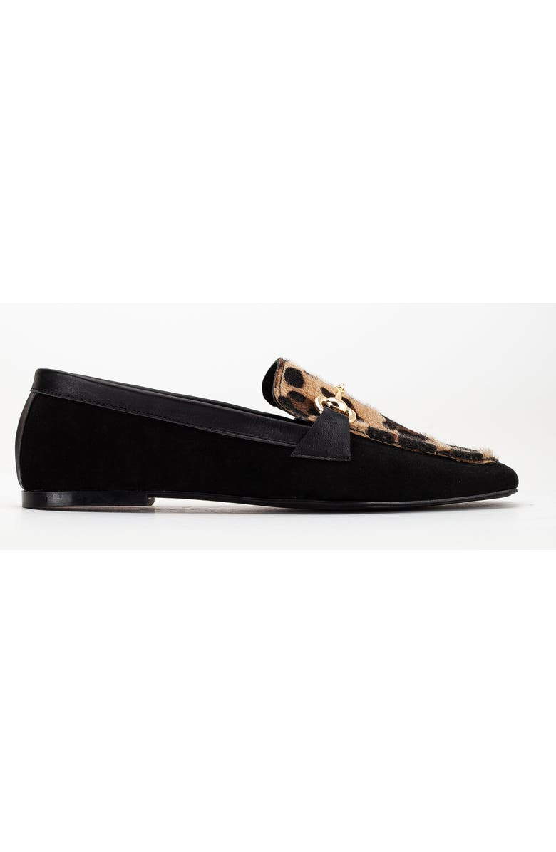 Forever & Always Shoes Mabel Suede Leather Horsebit Loafers, Alternate, color, Black Suede Leather