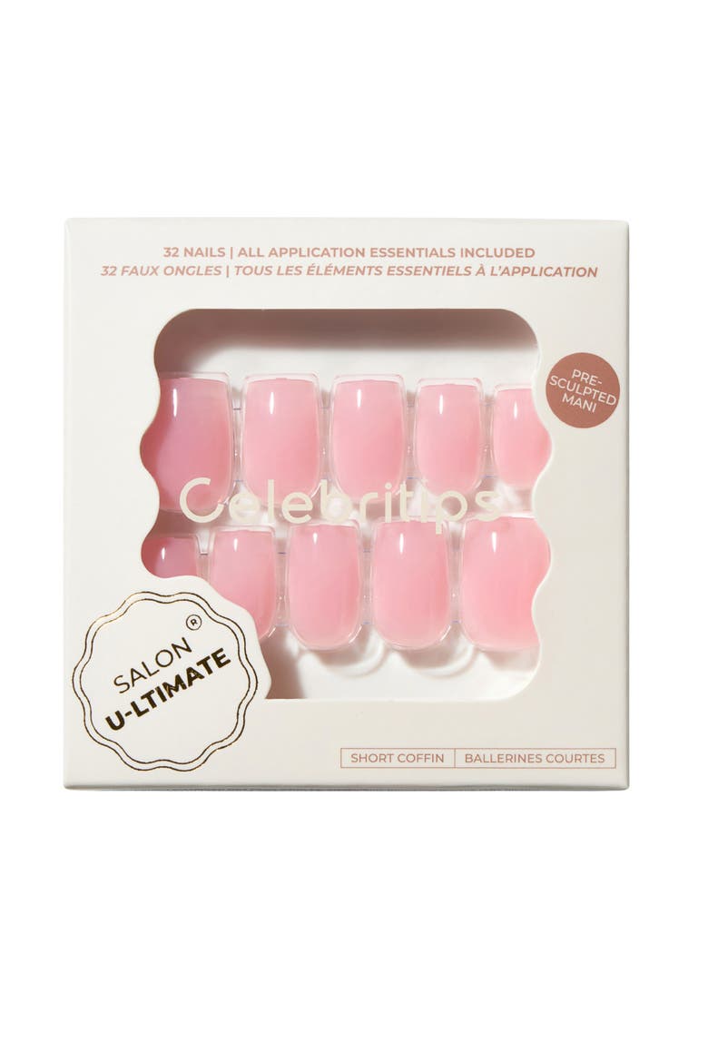 Salon U-ltimate Nude Classic French Press-On Nails, Main, color, GUAVA