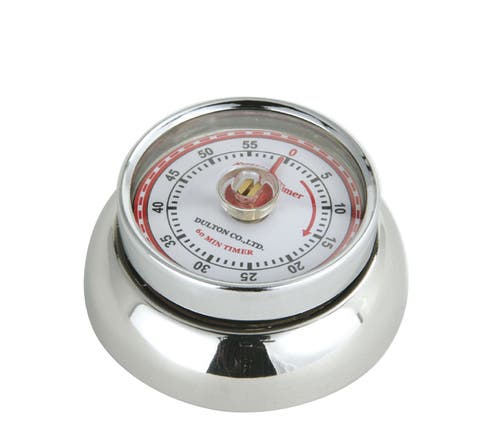 Zassenhaus Magnetic Retro 60 Minute Kitchen Timer, 2.75-inch In Chrome