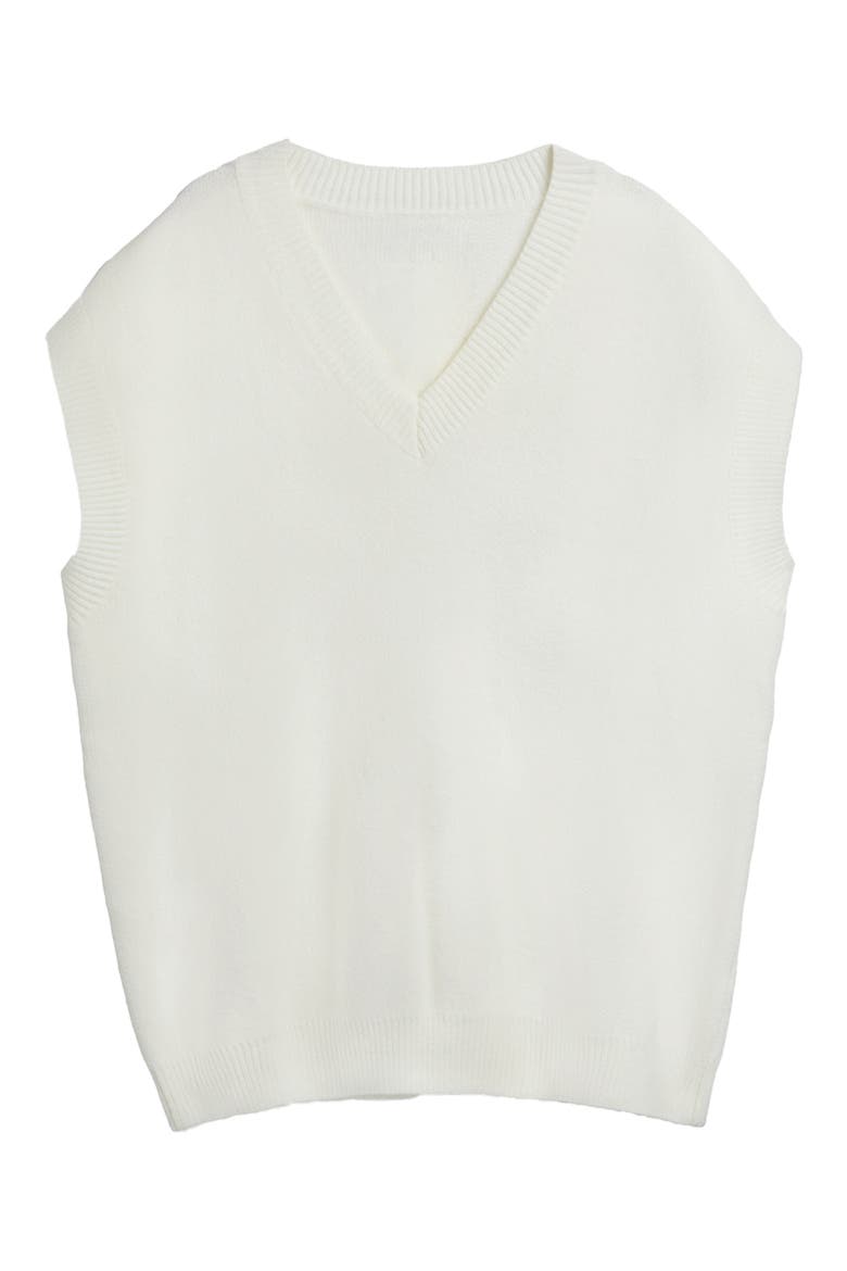 Cotton Sweater Vest, Alternate, color, WHITE