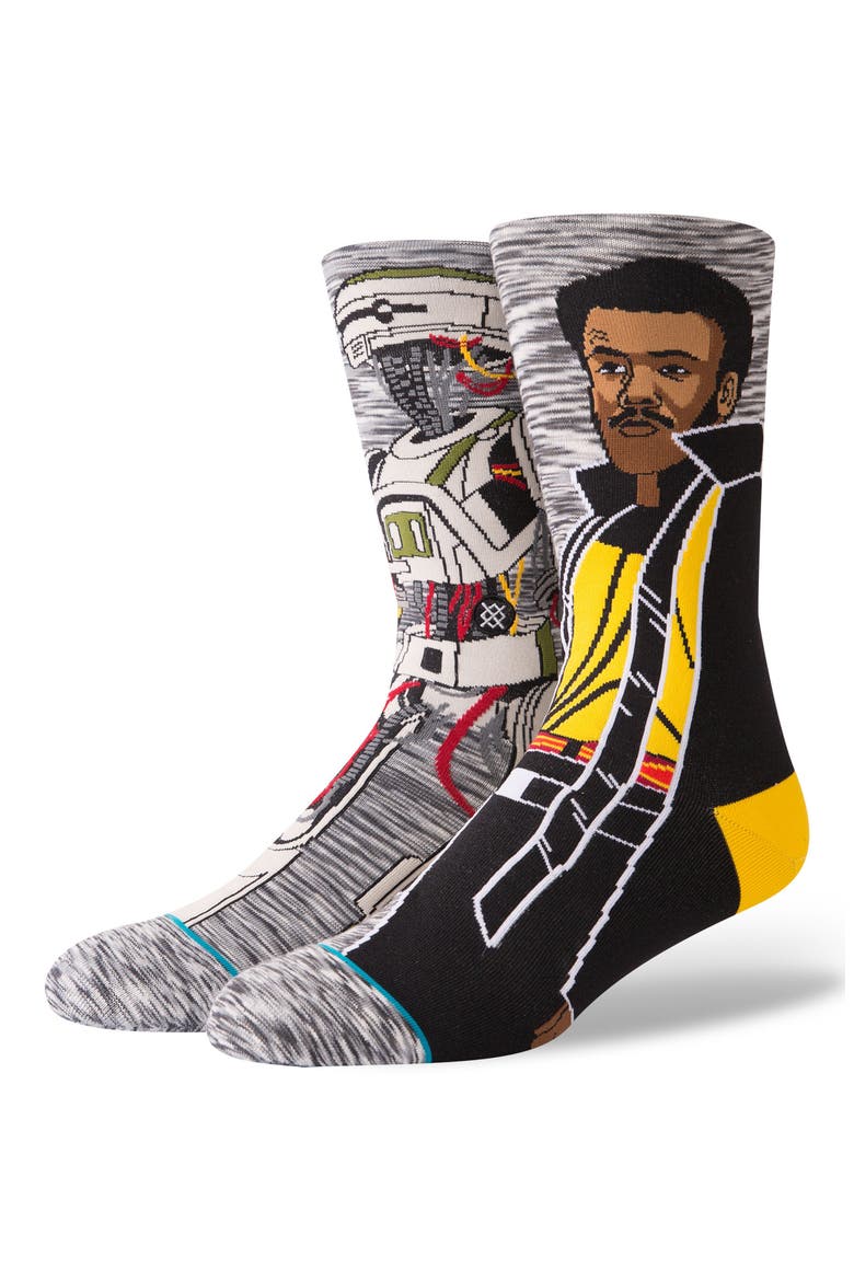 Star Wars Calrissian Socks, Main, color, GREY