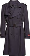 ISAIA Cotton & Silk Double Breasted Trench Coat