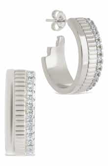 Anika Mixed Texture Hoop Earrings