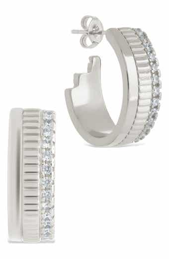 Anika Mixed Texture Hoop Earrings