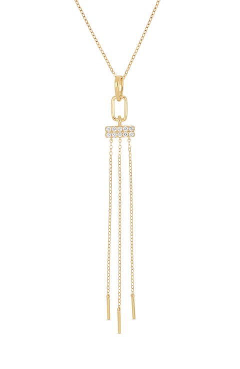 18K Gold Varda Natural Diamond Fringe Drop Necklace