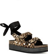 AZALEA WANG Makley Ankle Wrap Platform Sandal