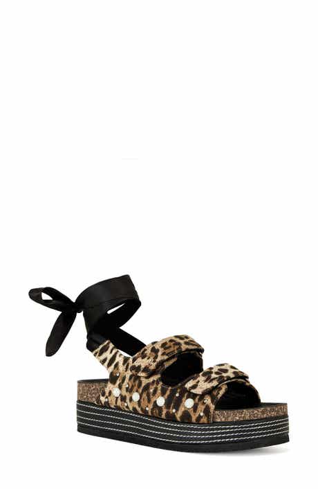 AZALEA WANG Makley Ankle Wrap Platform Sandal