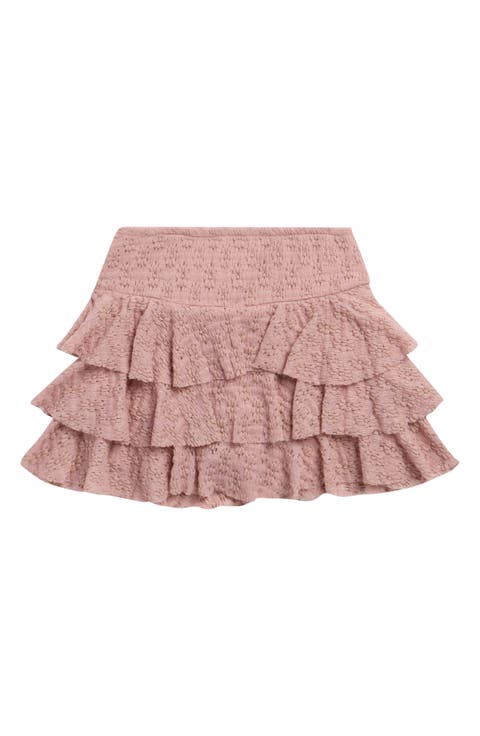 Kids' Tiered Lace Miniskort