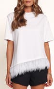 Petal & Pup Darleah Feather Trim T-Shirt