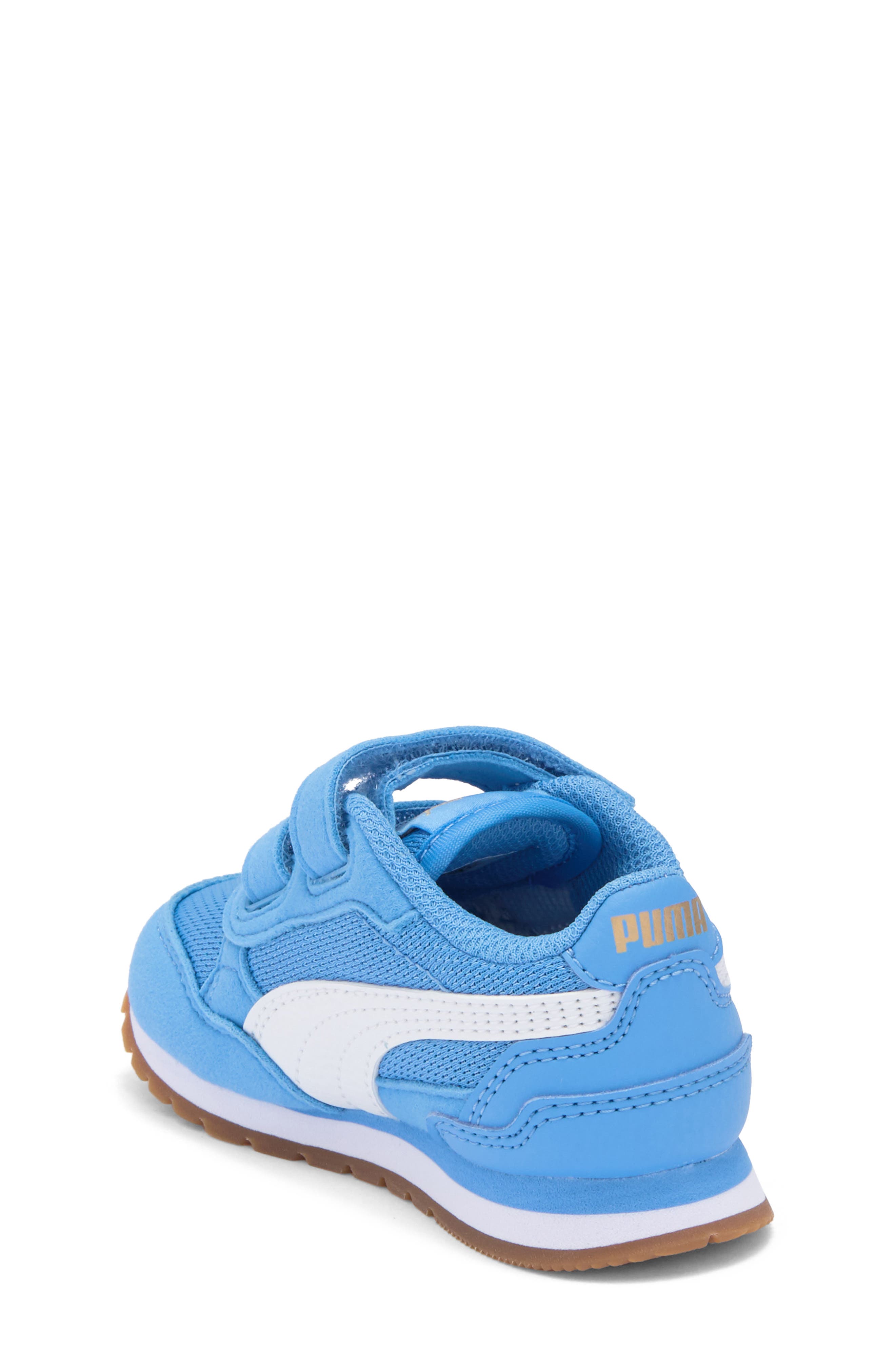 PUMA Kids' St Runner V4 Mesh Sneaker, Alternate, color, Regal Blue/ Puma White/ Gold