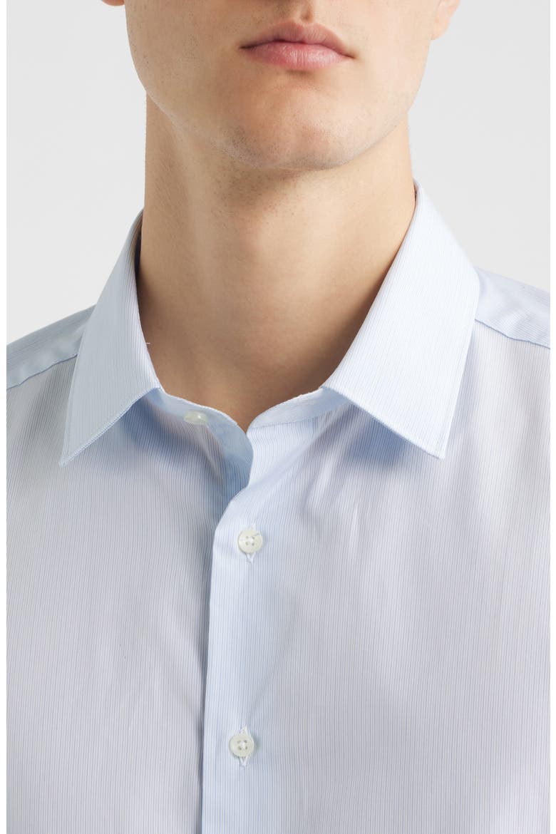 Regular Fit Stripe Dress Shirt, Alternate, color, LIGHT BLUE