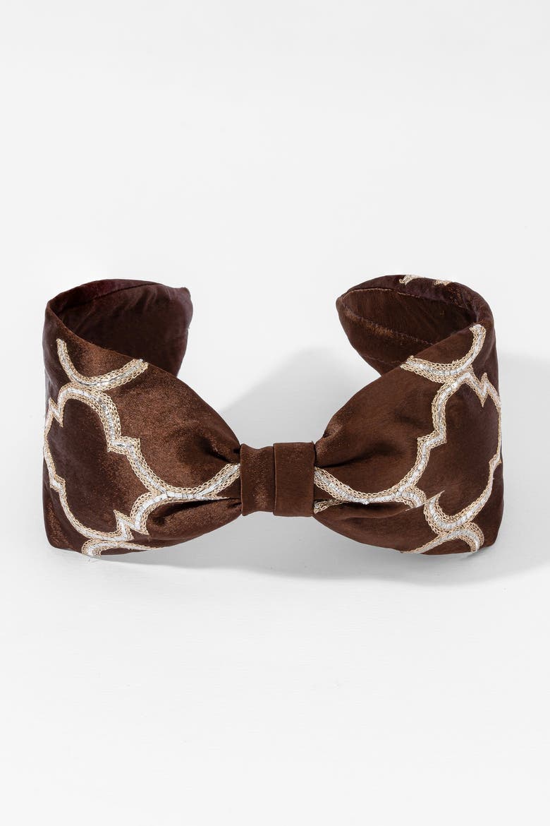 Mocha Geo Chic Headband, Alternate, color, Brown