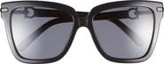 FERRAGAMO 57mm Square Sunglasses