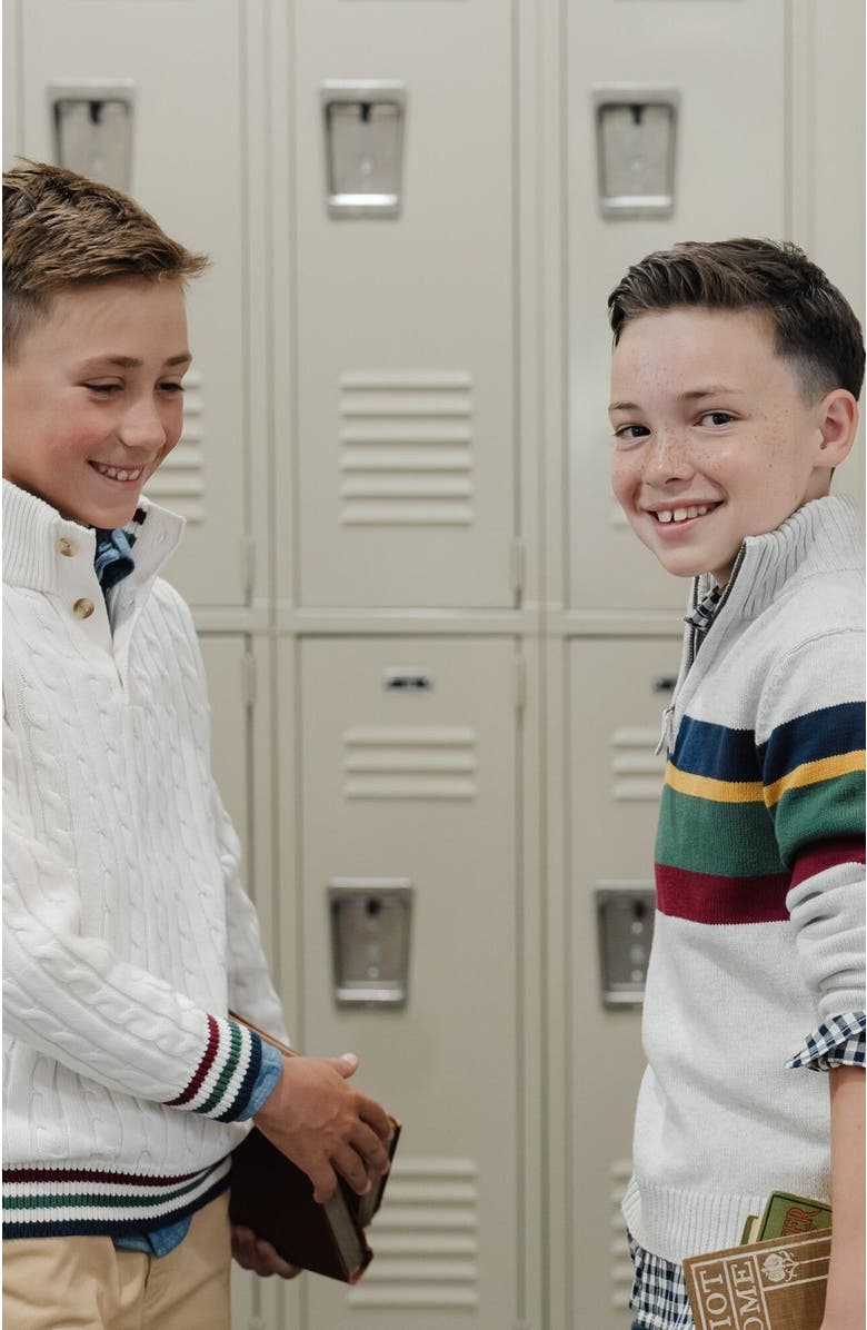 Hope & Henry Boys' Organic Half Zip Sweater, Kids, Alternate, color, 