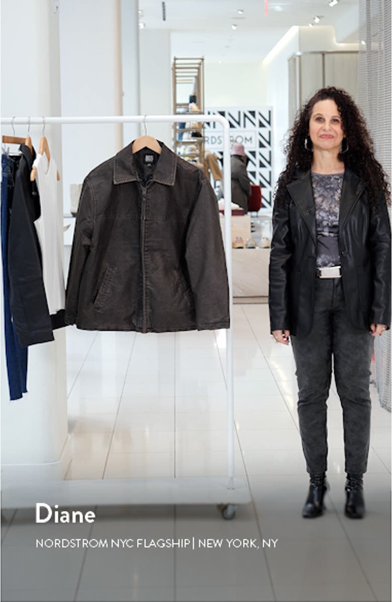 Wadded Faux Leather Jacket, sales video thumbnail