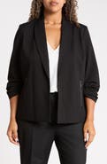 AK ANNE KLEIN Pleated Sleeve Blazer