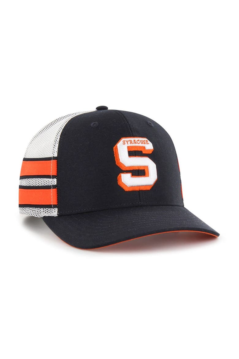 Men's '47 Navy Syracuse Orange Straight Eight Adjustable Trucker Hat, Alternate, color, Navy