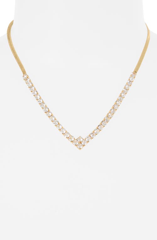 Nordstrom Rack Cubic Zirconia V-shape Collar Necklace