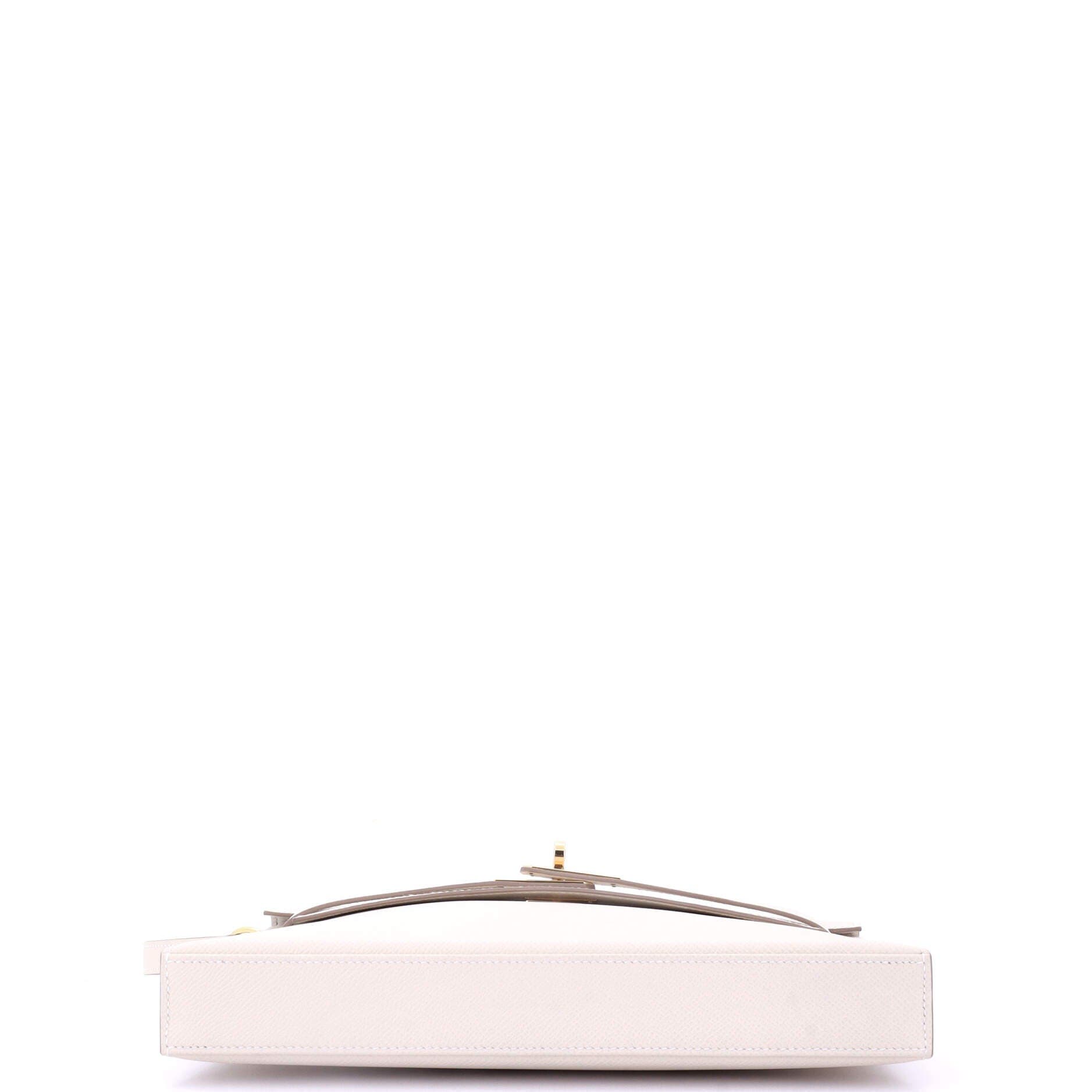 Pre-Owned Hermes Kelly Elan Shoulder Bag Epsom, Alternate, color, Craie
