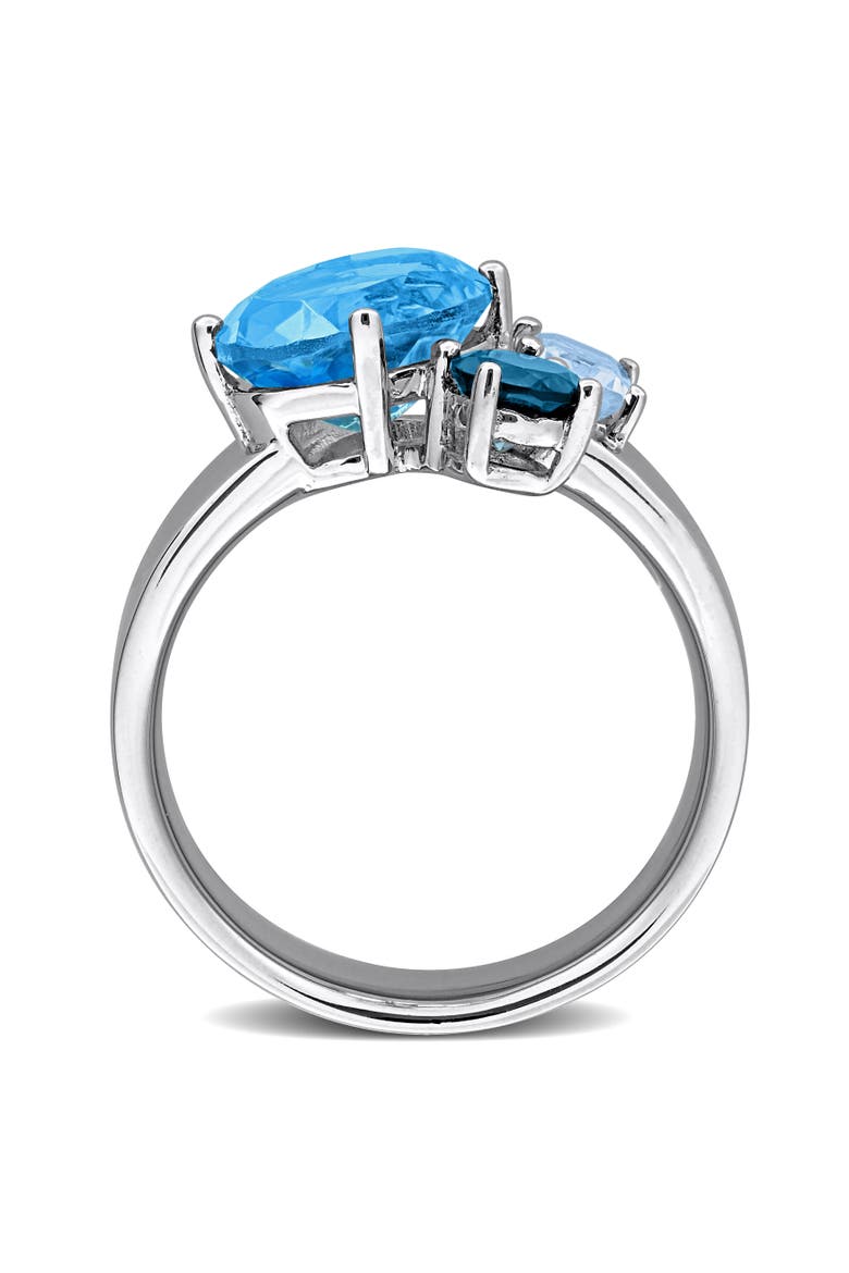 Multi Blue Topaz Ring Sterling Silver, Alternate, color, Blue Topaz
