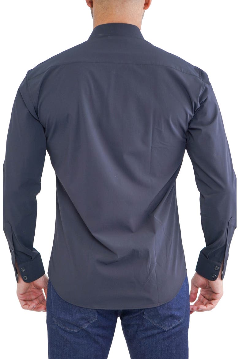 Einstein Stretch Core Button-Up Shirt, Alternate, color, BLACK