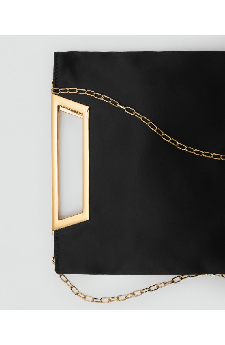 MANGO Convertible Chain Strap Shoulder Bag, Alternate, color, Black