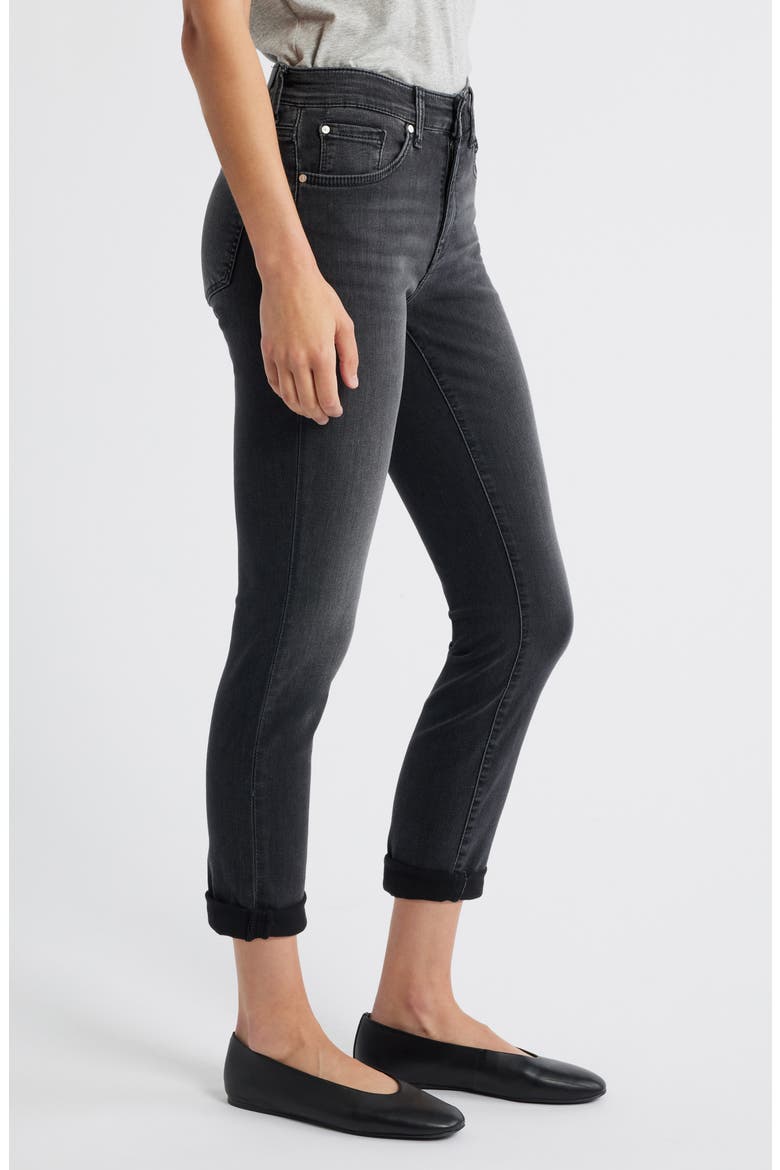 Kathleen Mid Waist Slim Boyfriend Jeans, Alternate, color, SMOKE BRUSHED FEATHER BLUE