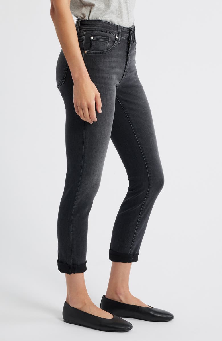 Mavi Jeans Kathleen High Waist Slim Jeans, Alternate, color, Smoke Brushed Feather Blue