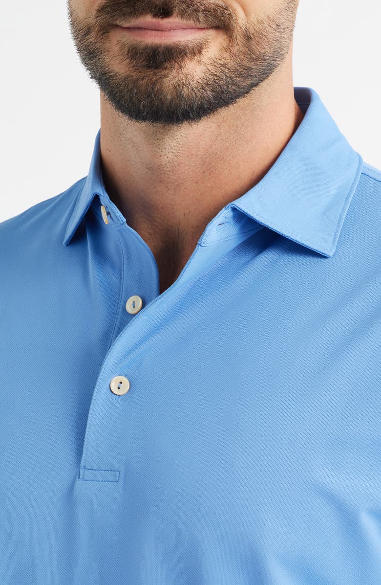 Peter Millar Solid Performance Piqué Polo, Alternate, color, Evening Tide
