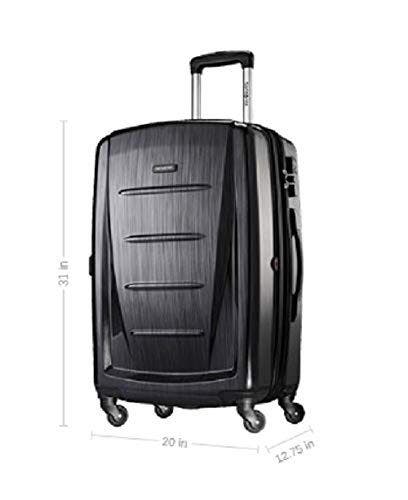 Samsonite Winfield 2 Checked-Large 28-Inch Hardside Expandable Luggage with Spinner Wheels, Alternate, color, Charcoal
