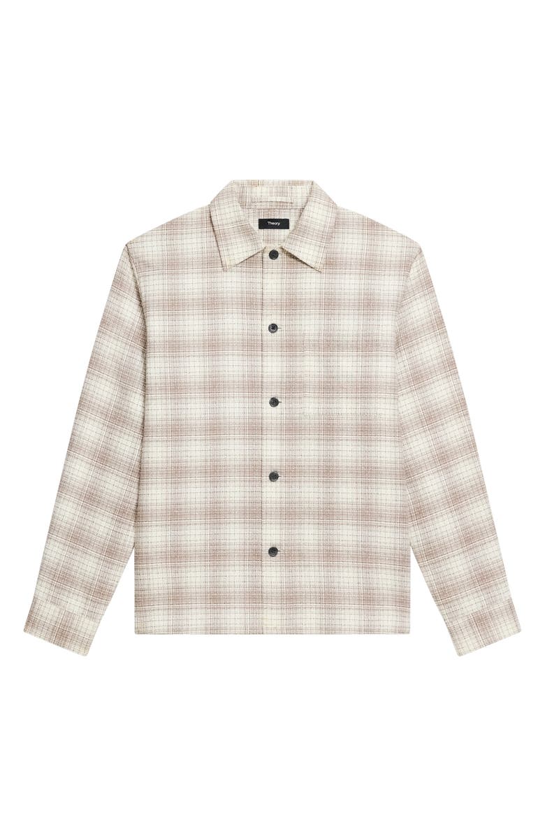 Theory Textured Cotton Button-Up Shirt, Alternate, color, Duffle Multi