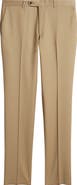 Peter Millar Solid Flat Front Stretch Wool Dress Pants