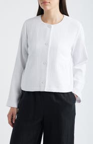 Eileen Fisher Organic Cotton Gauze Jacket