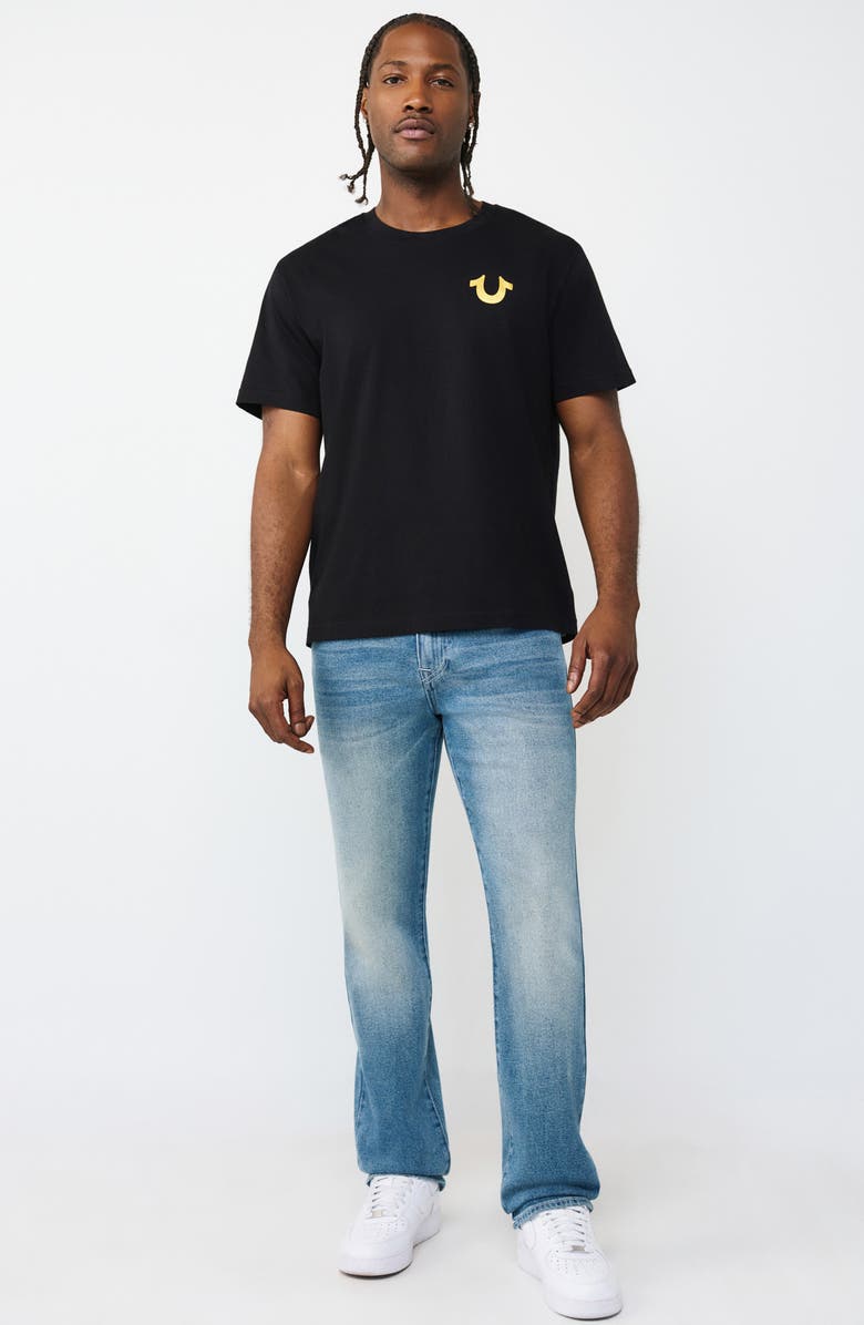 True Religion Marker Script Buddha Graphic T-Shirt, Alternate, color, Jet Black