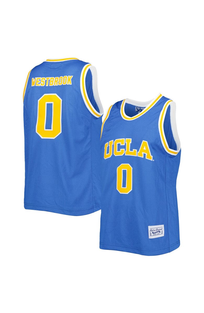 Retro Brand Men's Original Retro Brand Russell Westbrook Blue UCLA Bruins Alumni Basketball Jersey, Main, color, 