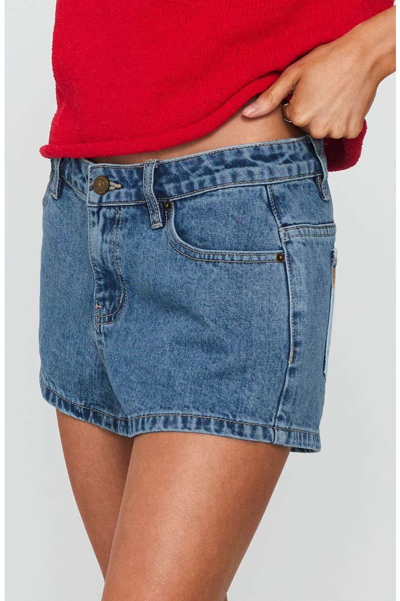 Dreamful Low Rise Denim Shorts, Alternate, color, LIGHT WASH