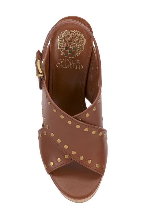 Vince Camuto Ellna Platform Wedge Sandal In Caramello