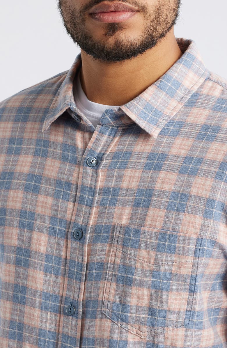 Rails Wyatt Plaid Cotton Button-Up Shirt, Alternate, color, Blueberry Blush