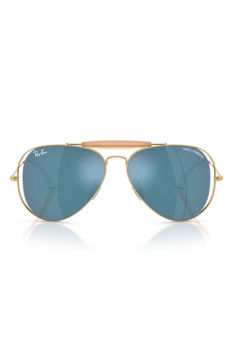 Outdoorsman 53mm Mirrored Pilot Sunglasses