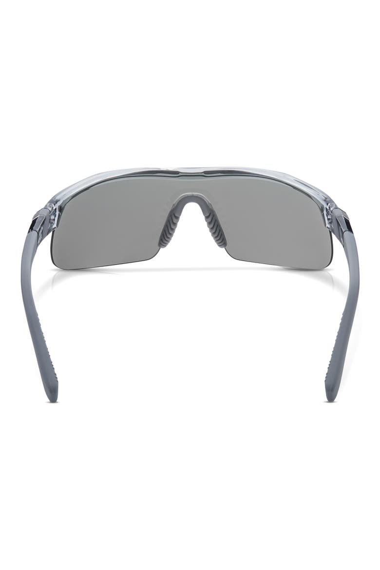 Show X1 58mm Wraparound Sunglasses, Alternate, color, SHINY WOLF GREY/ BLUE MIRROR