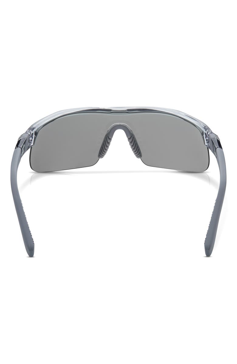 Nike Show X1 58mm Wraparound Sunglasses, Alternate, color, Shiny Wolf Grey/ Blue Mirror