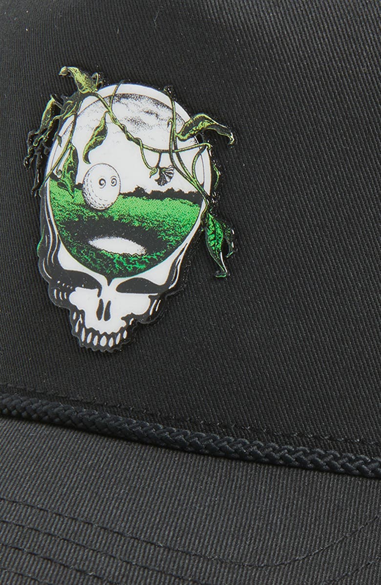 Malbon Golf Grateful Dead Trucker Hat, Alternate, color, Black