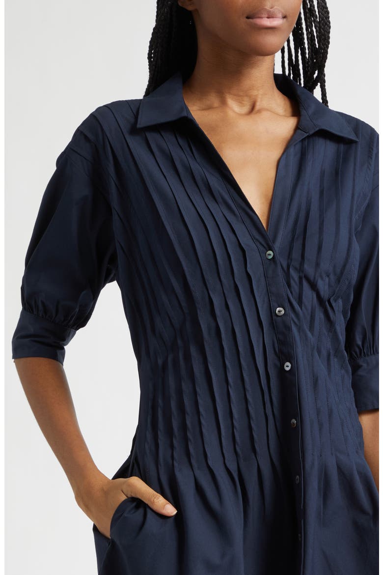 Monty Pleated Minidress, Alternate, color, NAVY