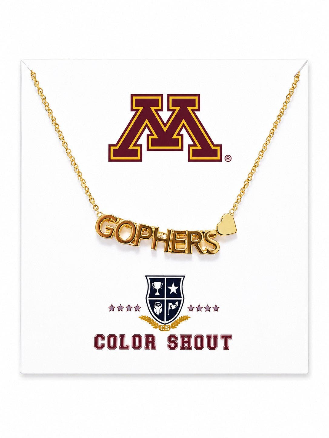 Color Shout University Of Minnesota Heart Necklace (Women) | Nordstrom