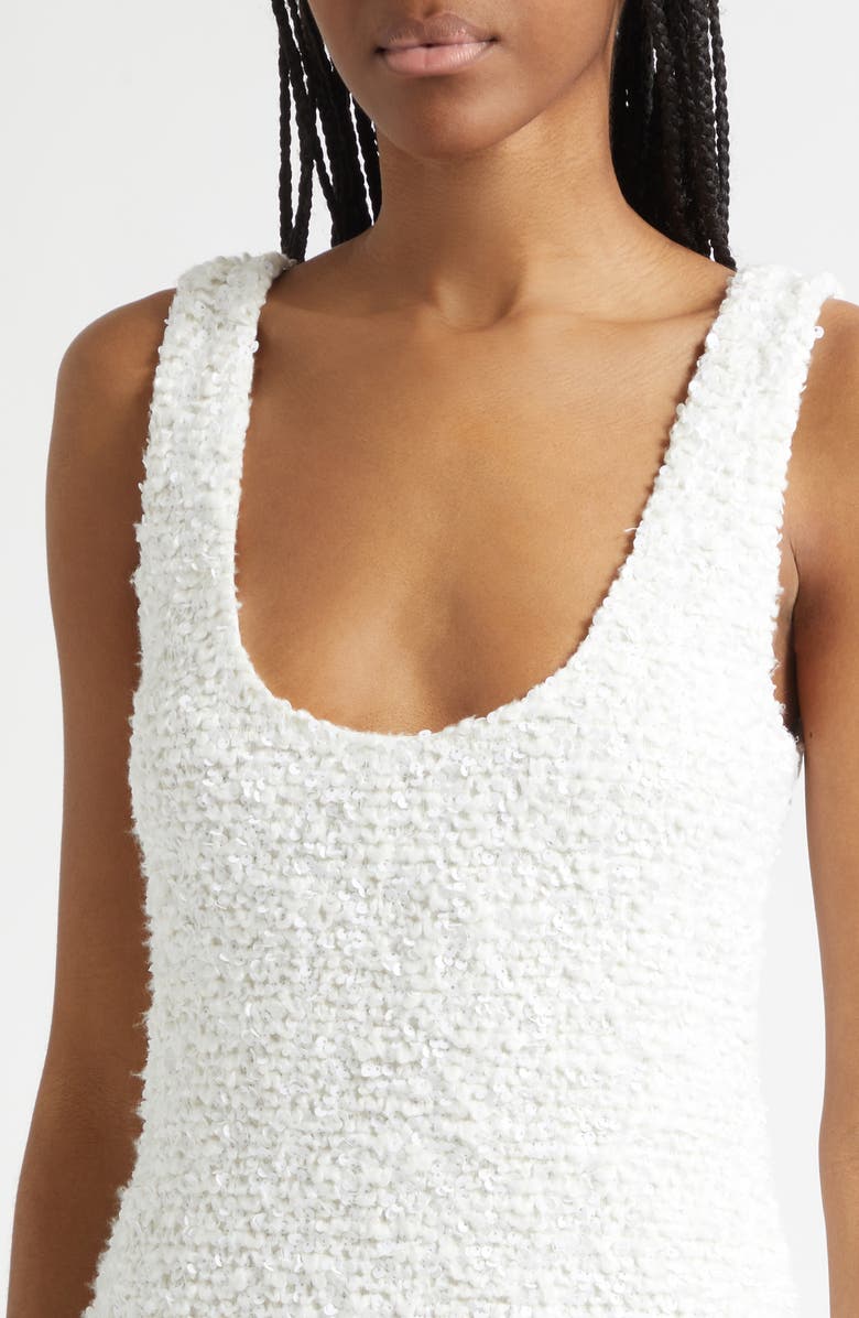 Derek Lam 10 Crosby Ailani Paillette Tank Minidress, Alternate, color, Blanc De Blanc