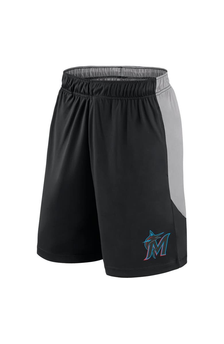 FANATICS Men's Fanatics Black/Gray Miami Marlins Go Hard Shorts, Alternate, color, Black